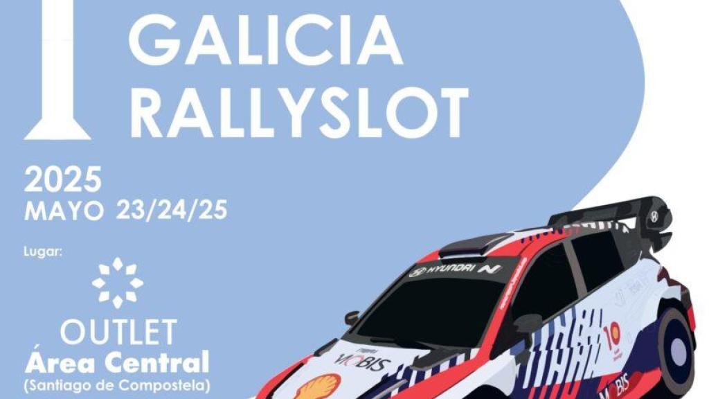 Cartel de la I edición del Open de Galicia de rallyslot: Open Camino de Santiago.