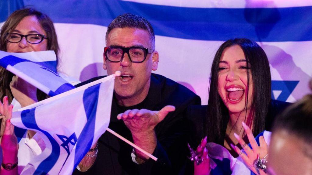 La delegación de Israel en Eurovisión 2025, en la final del pasado sábado.