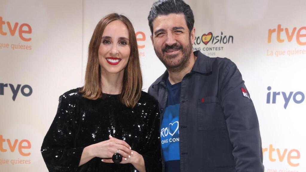 Julia Varela y Tony Aguilar, comentaristas de Eurovisión para TVE.