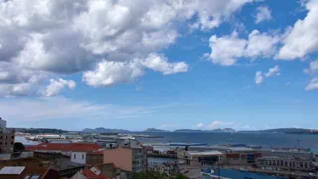 Vista de la ría de Vigo desde el Paseo de Alfonso.