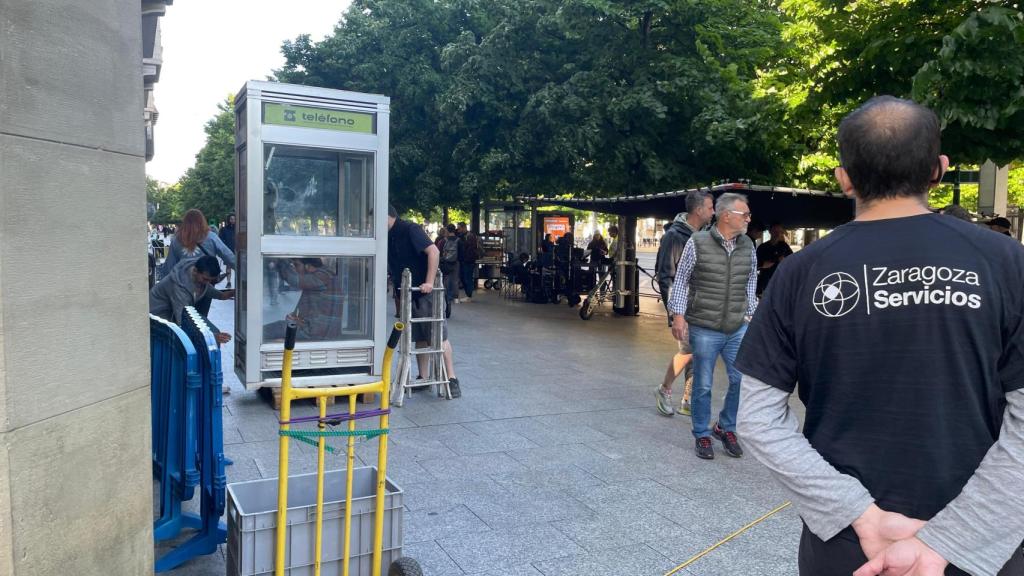 Rodaje de la serie en Zaragoza.