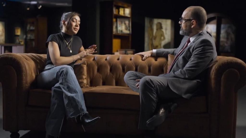 Marina Rivers y  Risto Mejide, en 'Viajando con Chester'.