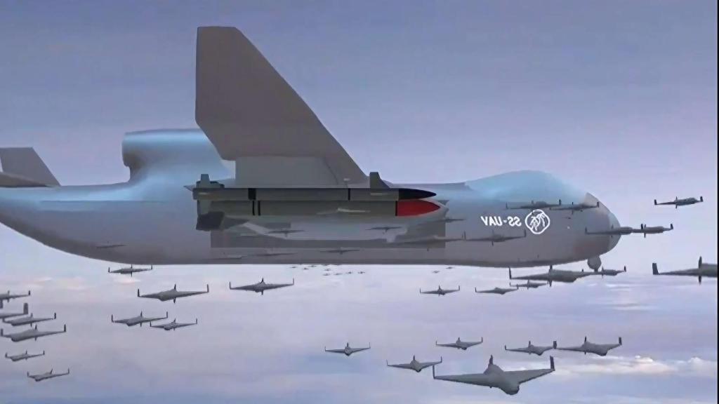 Representación por ordenador del dron nodriza Jiu Tian