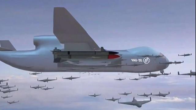 Representación por ordenador del dron nodriza Jiu Tian