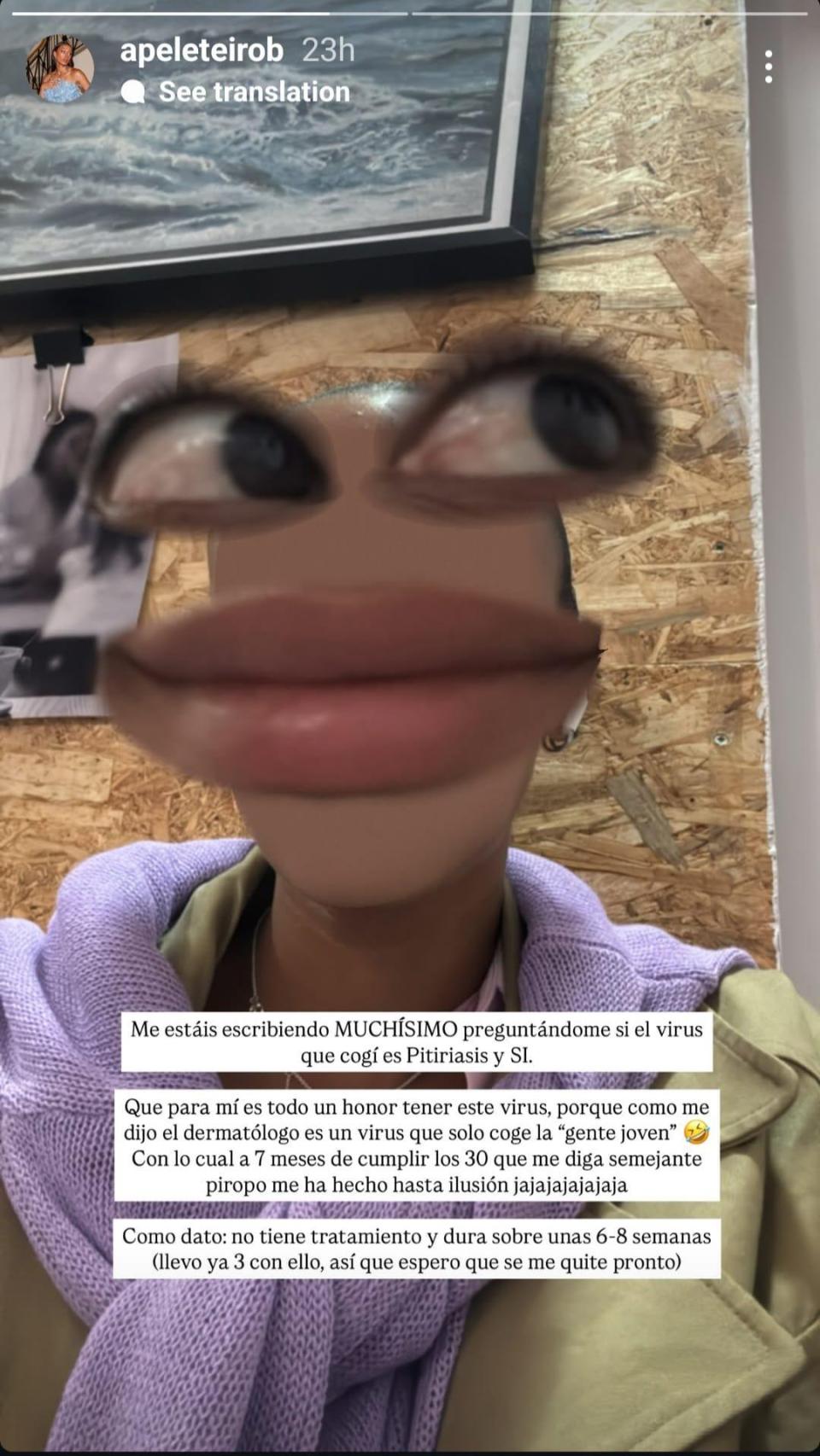 Historia de Ana Peleteiro en Instagram