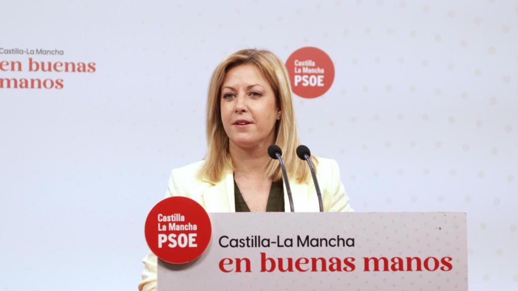 Ana Isabel Abengózar, este martes durante la rueda de prensa que ha ofrecido en Toledo.