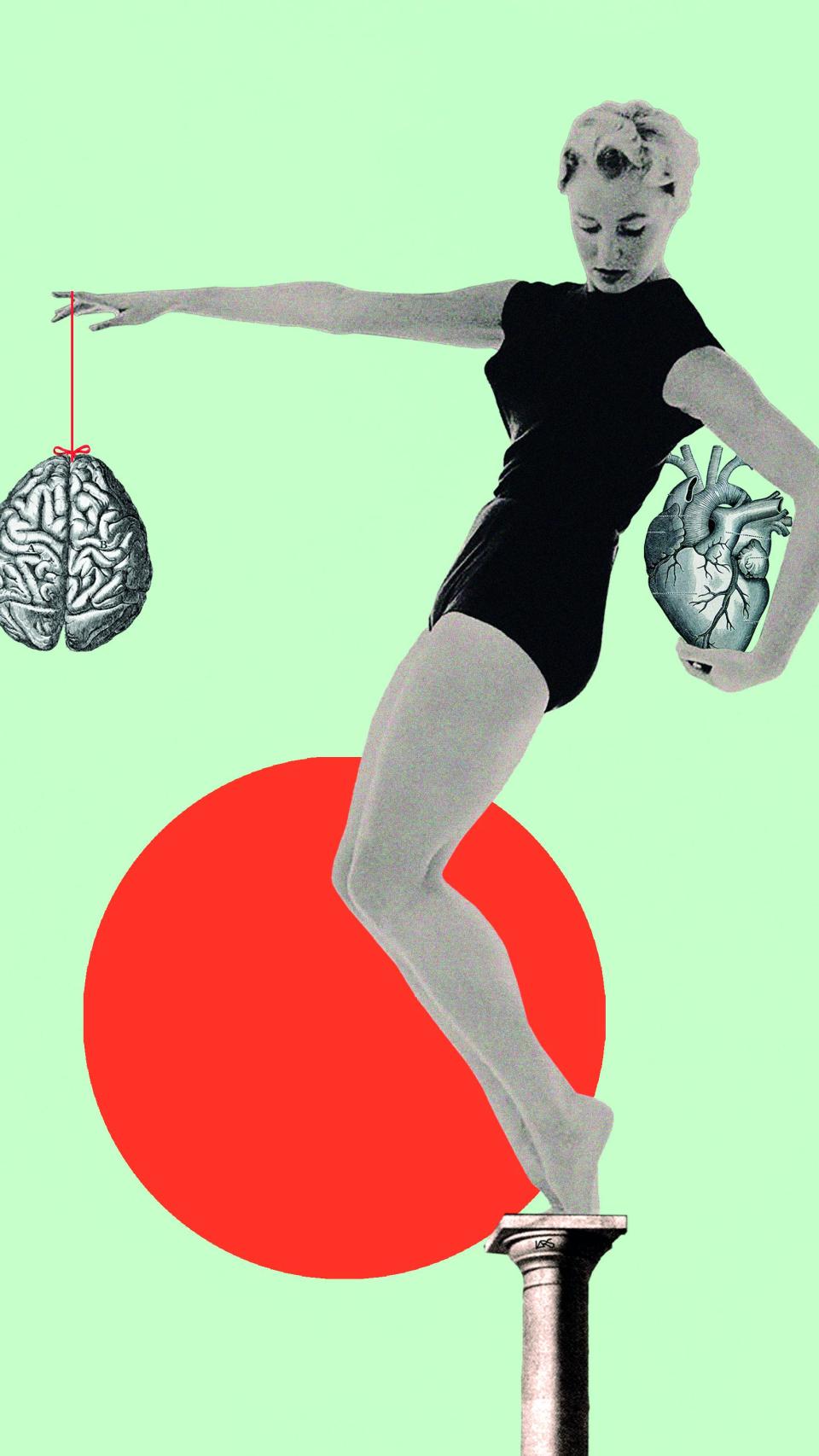 Ilustración sobre el equilibrio de la química cerebral.