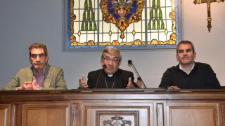 El presidente de la Conferencia Episcopal y arzobispo de Valladolid, Luis Argüello, en la presentación del musical 'Si Jesús hubiera tenido Instagram'