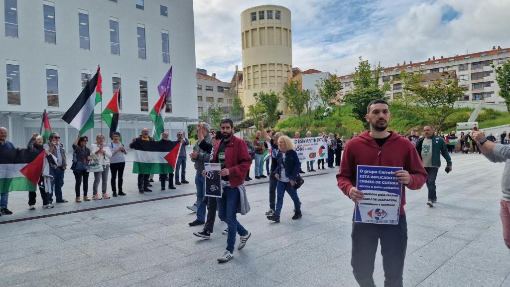 Imagen de la concentración previa al juicio en apoyo a los acusados