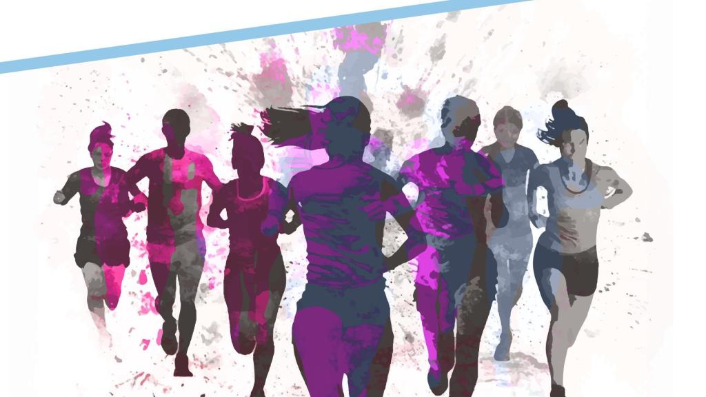 Cartel promocional de la carrera contra la violencia de género, en Madrid.