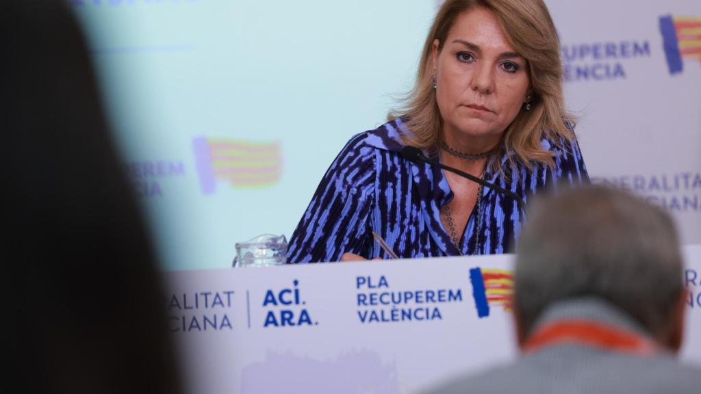 La vicepresidenta del Gobierno valenciano, Susana Camarero, tras el pleno de este martes. EE