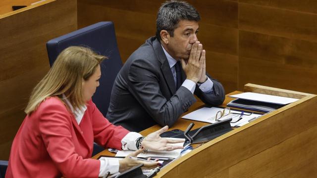 Mazón y la vicepresidenta del Gobierno valenciano, Susana Camarero. Rober Solsona / EP