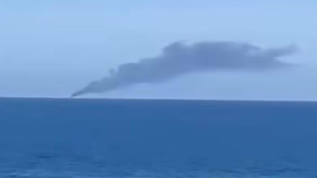 El incendio del barco.
