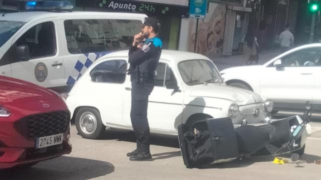 Un motorista herido en A Coruña tras colisionar contra un coche en la ronda de Outeiro