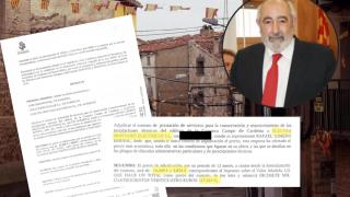 Lucio Cucalón, con la propuesta de adjudicación.