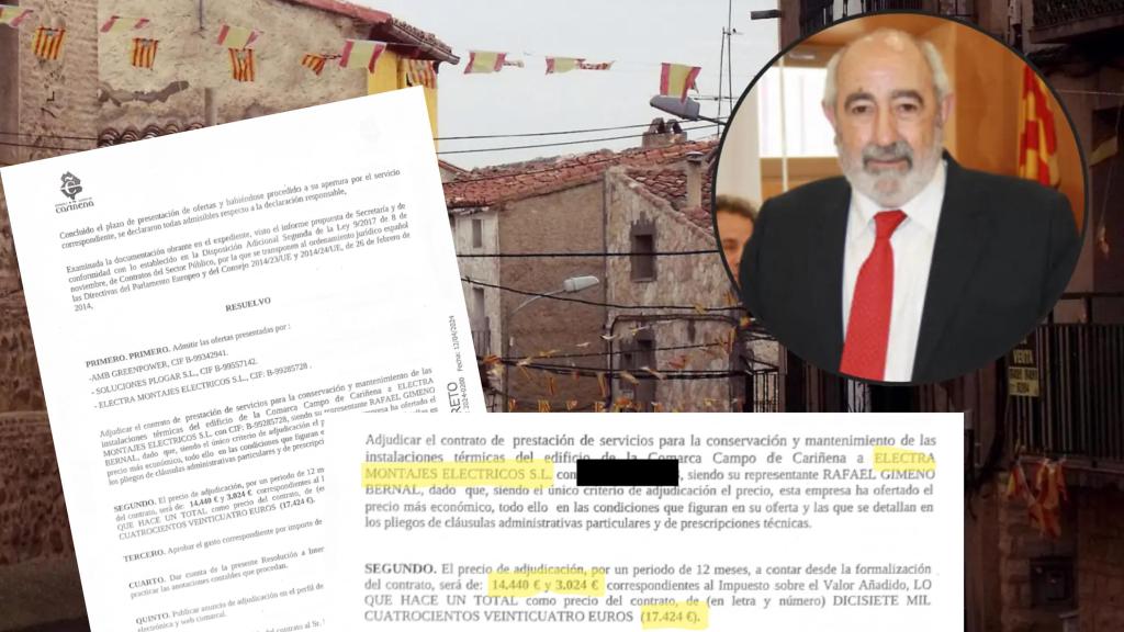 Lucio Cucalón, con la propuesta de adjudicación.