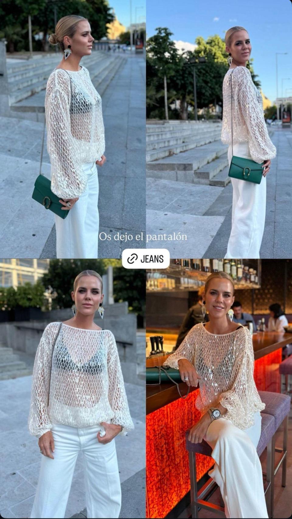 Amelia Bono, en un 'stories' de su Instagram.