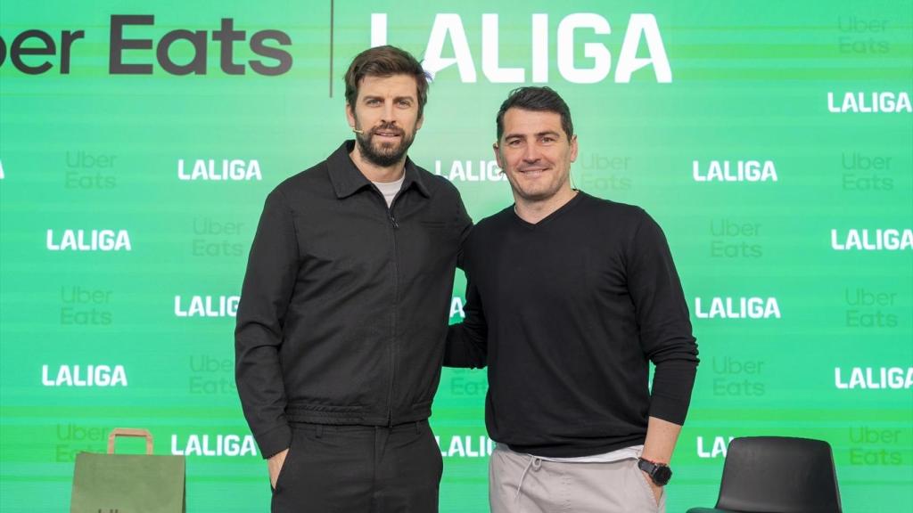 Gerard Piqué e Iker Casillas en un acto de LaLiga.