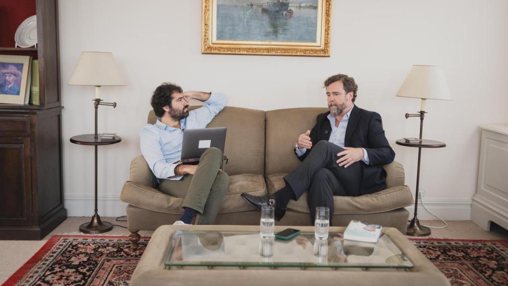 Un momento de la entrevista.