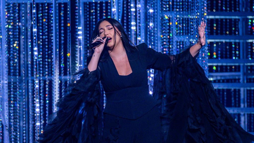 La cantante Yuval Raphael en la final de Eurovisión 2025.