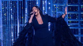 La cantante Yuval Raphael en la final de Eurovisión 2025.