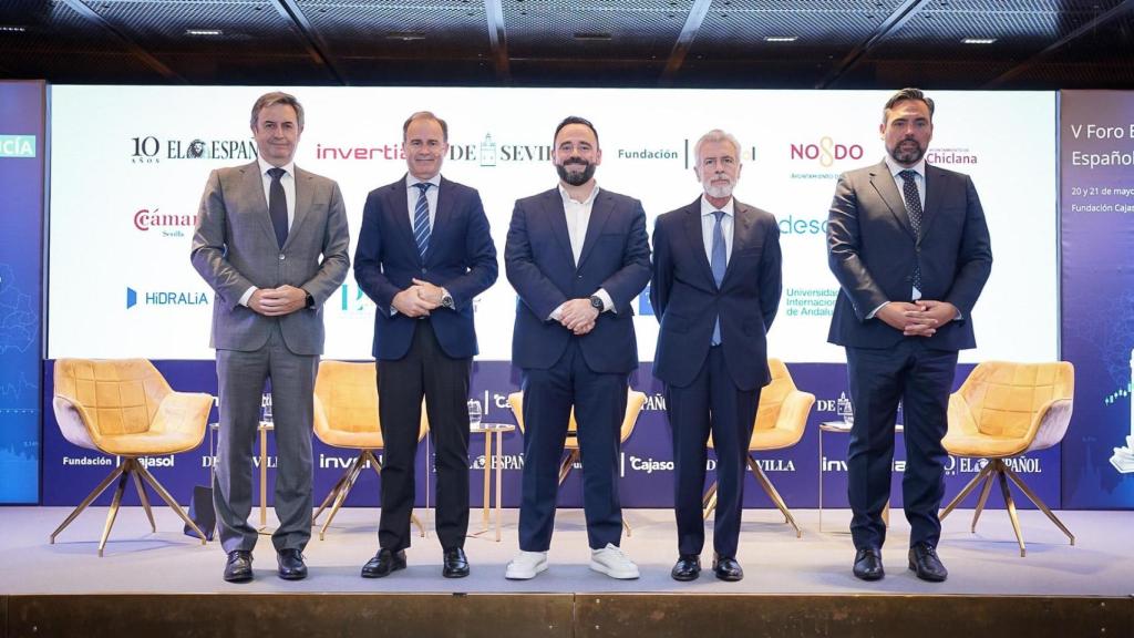 Rafael Sánchez Durán, Manuel Larrasa, Eduardo Ortega Socorro, Vicente Cortés Galeano y Antonio Aguilar.