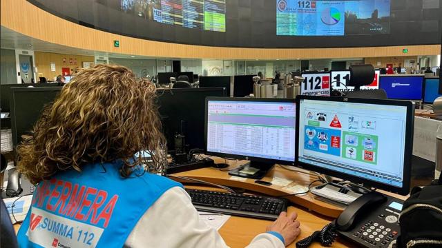 Sala de emergencias del 112 de la Comunidad de Madrid
