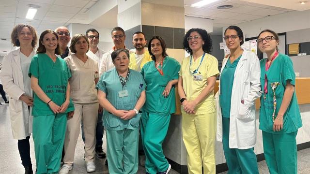 Trabajadores del Hospital Clínico de Santiago.