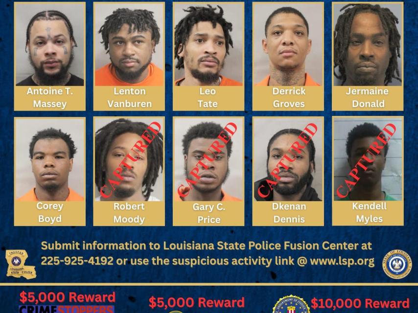 Los diez presos fugados en Nueva Orleans