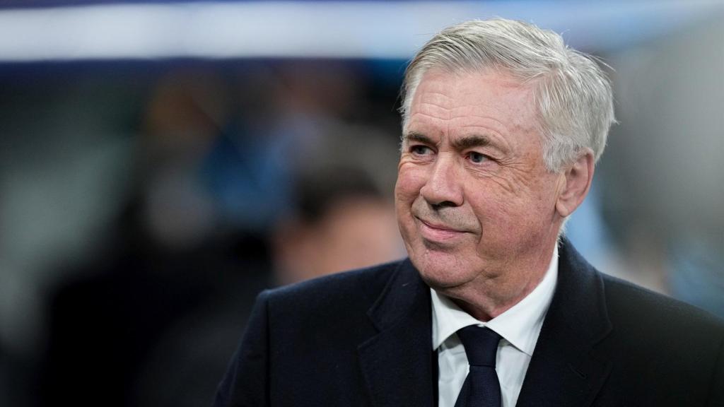 Carlo Ancelotti, en un partido del Real Madrid