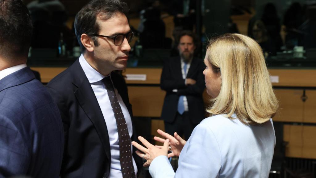 El ministro de Economía, Carlos Cuerpo, durante una reunión en Bruselas