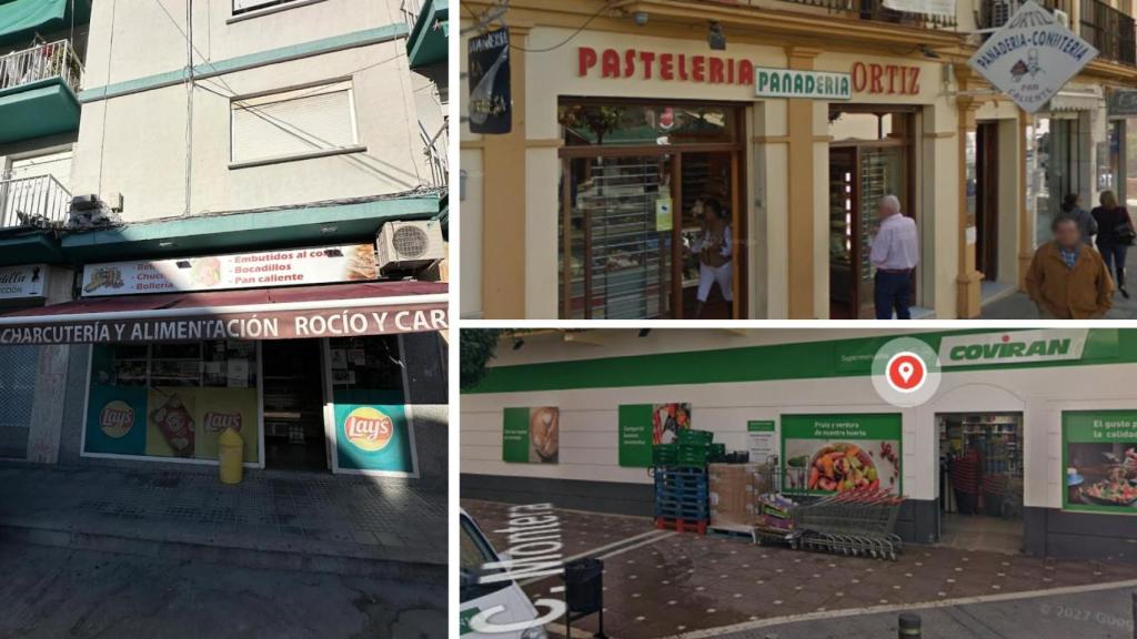 Los tres locales afectados.