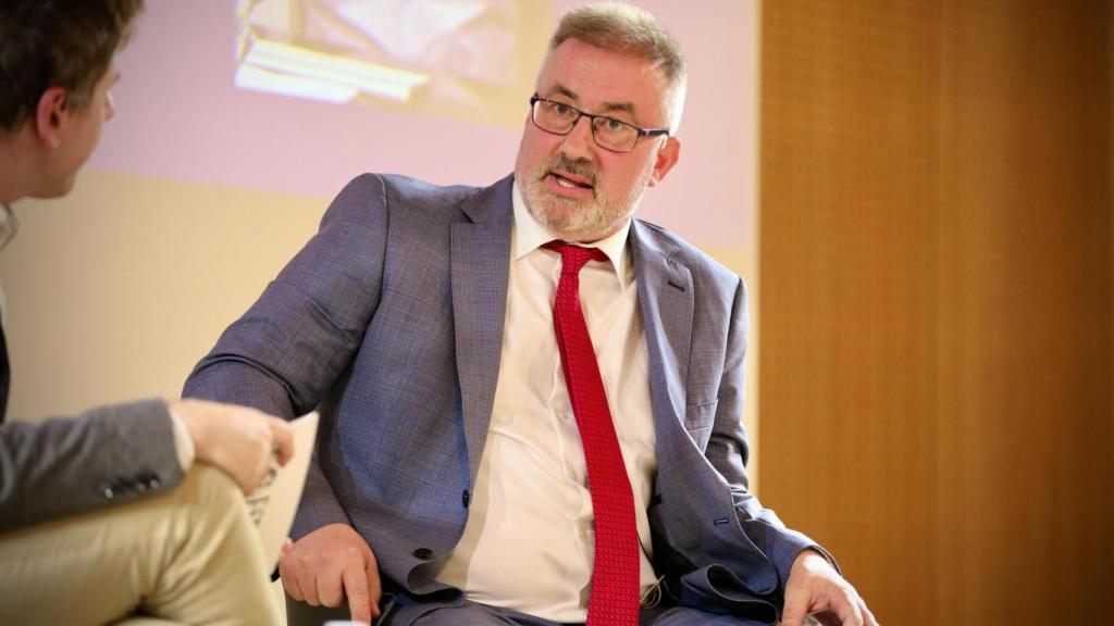 Miguel Ángel Benito Sánchez, presidente de AEECyL, en el foro 'Salamanca, ciudad del español', organizado por este periódico