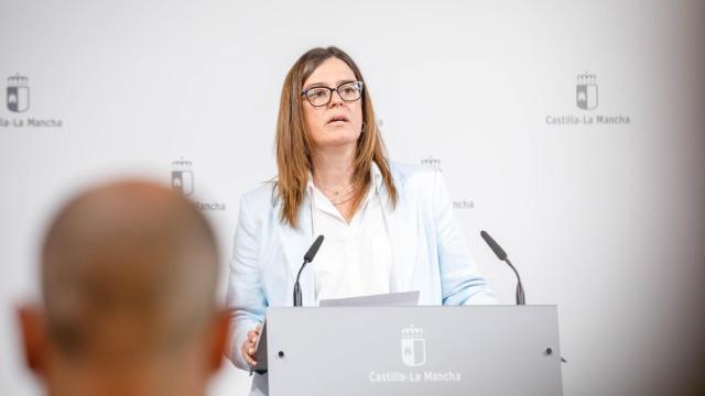 Esther Padilla, portavoz del Gobierno de Castilla-La Mancha, este miércoles.