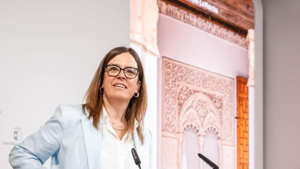 Esther Padilla durante la rueda de prensa del Consejo de Gobierno.
