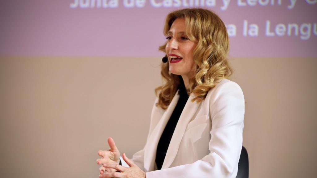 Mar Sancho Sanz, viceconsejera de Acción Cultural de la Junta de Castilla y León y Comisionado para la Lengua Española, durante el Foro ‘Salamanca, ciudad del Español’