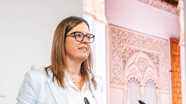 Esther Padilla, portavoz del Gobierno de Castilla-La Mancha, este miércoles.