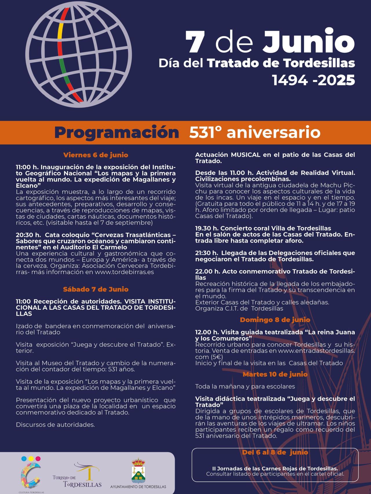 Cartel de las fiestas del Tratado de Tordesillas