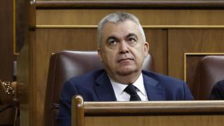 El diputado socialista Santos Cerdán asiste a la sesión de control al Gobierno, este miércoles, en el Congreso de los Diputados.