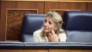 Yolanda Díaz, este martes en el Congreso de los Diputados.