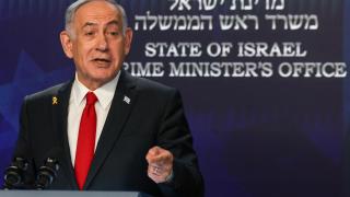 El primer ministro israelí, Benjamin Netanyahu, habla durante una conferencia de prensa en Jerusalén, el 21 de mayo de 2025.