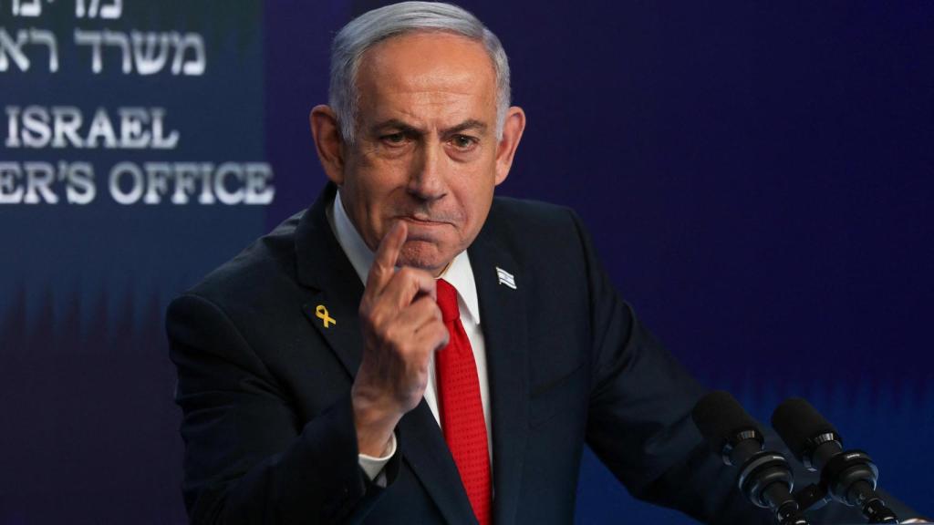 El primer ministro israelí, Benjamin Netanyahu, habla durante una conferencia de prensa en Jerusalén, el 21 de mayo de 2025