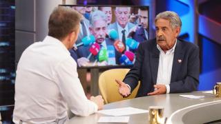 Miguel Ángel Revilla y Pablo Motos en 'El Hormiguero' este martes.