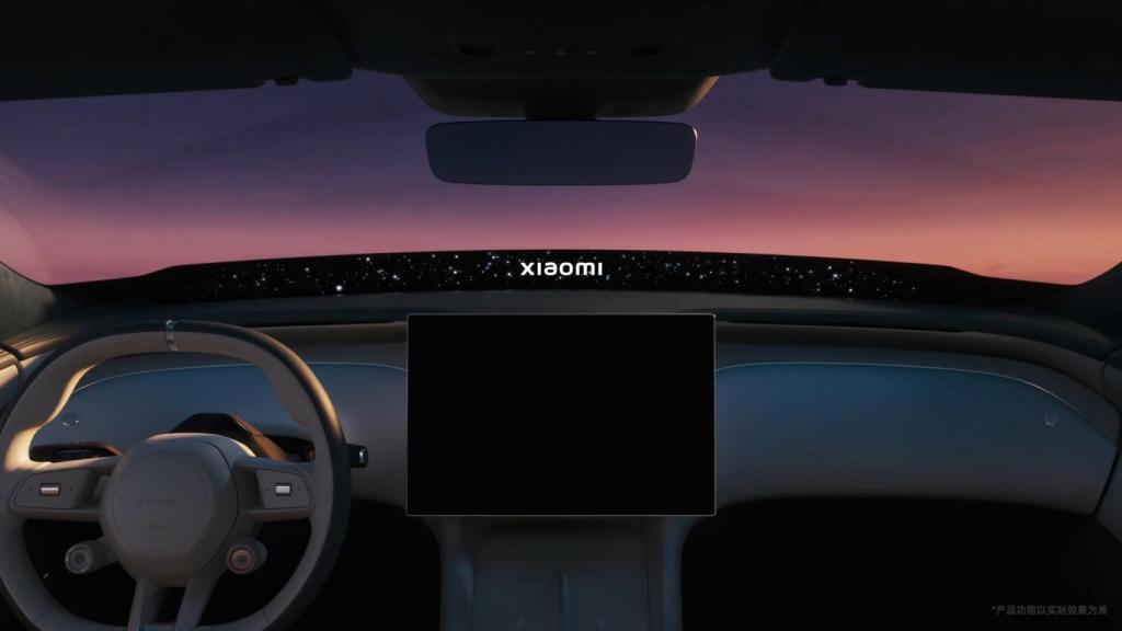 Interior del Xiaomi YU7 con la pantalla Hypervision