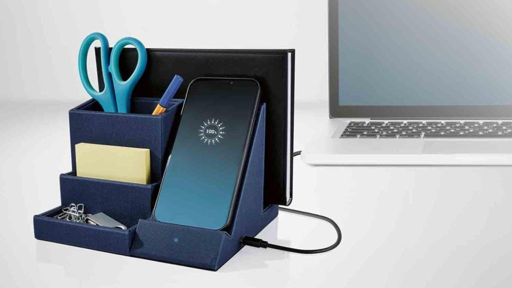 El organizador de escritorio con carga Qi de Lidl