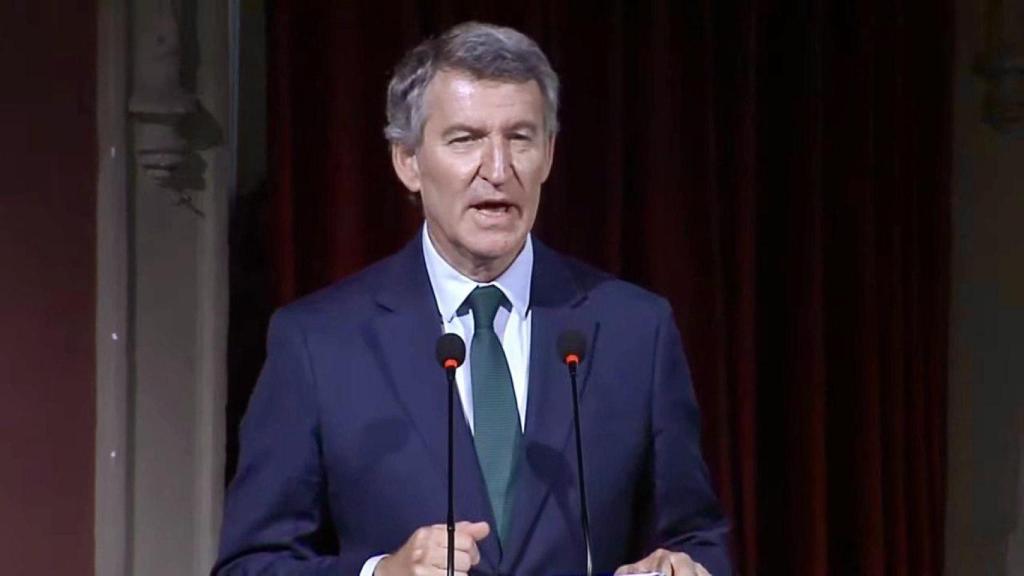 Alberto Núñez Feijoo, en el Ateneo de Madrid, ante el Foro del Grupo Libertad y Democracia.