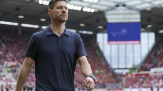 Xabi Alonso, en su último partido como entrenador del Bayer Leverkusen