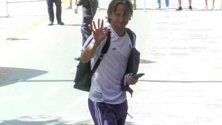 Modric, en una concentración con el Real Madrid