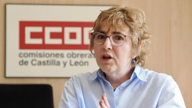 La nueva secretaria general de CCOO Castilla y León, Ana Fernández, durante la entrevista con EL ESPAÑOL de Castilla y León