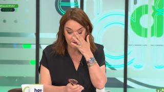 Toñi Moreno rompe a llorar en su programa 'Hoy en día'.